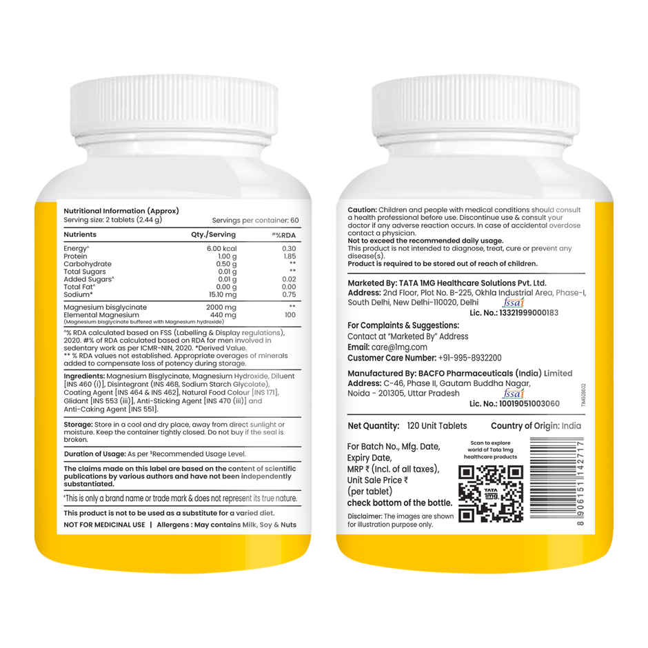 Tata 1mg Magnesium Glycinate Tablets