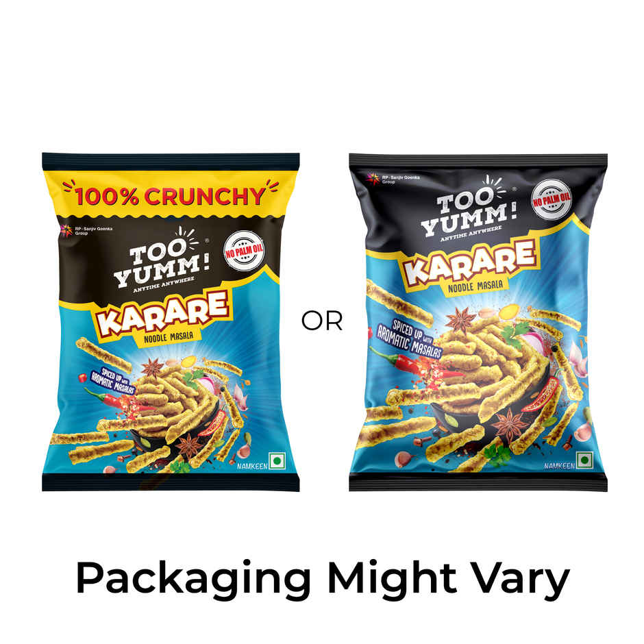 Too Yumm Noodle Masala Karare, 60% Less Saturated Fats, No Palm Oil Healthy Crisps Namkeen