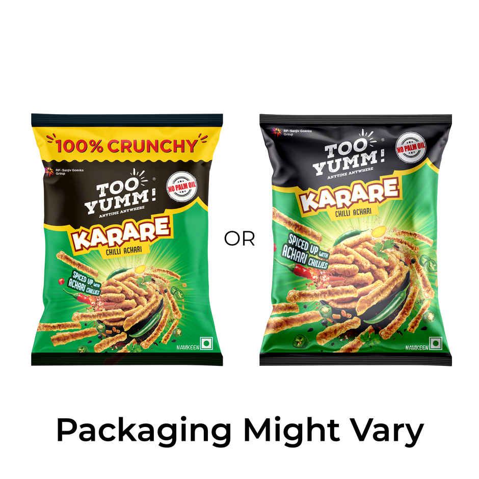 Too Yumm! Karare Chilli Achari Flavour | Tangy | No Palm Oil Crisps