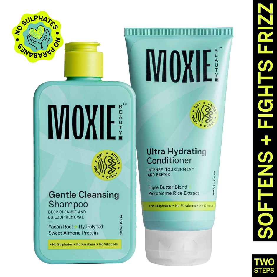 Moxie Beauty Shampoo & Conditioner Combo Gentle Cleansing Shampoo Ultra Hydrating Conditioner