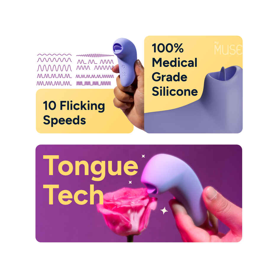 MyMuse Flick Tongue Massager | Gentle, Unique Feel