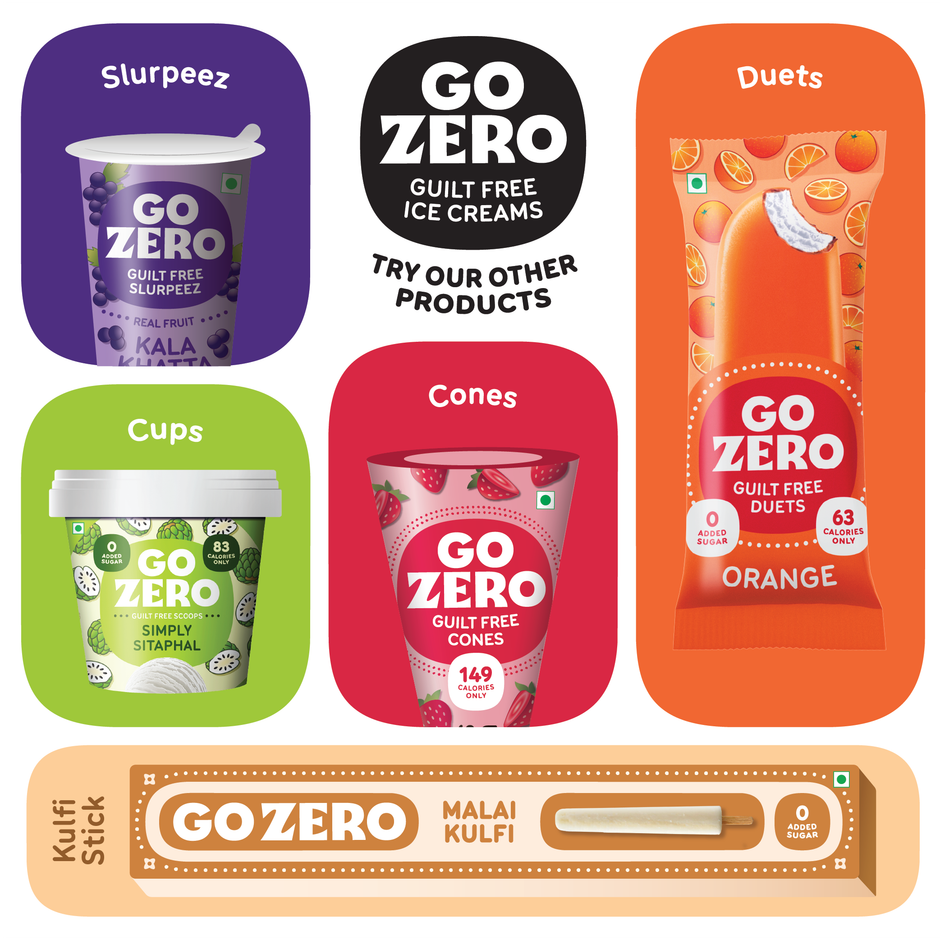 Go Zero Mocha Fudge Brownie Low Calorie Guilt Free Ice Cream Cup Combo