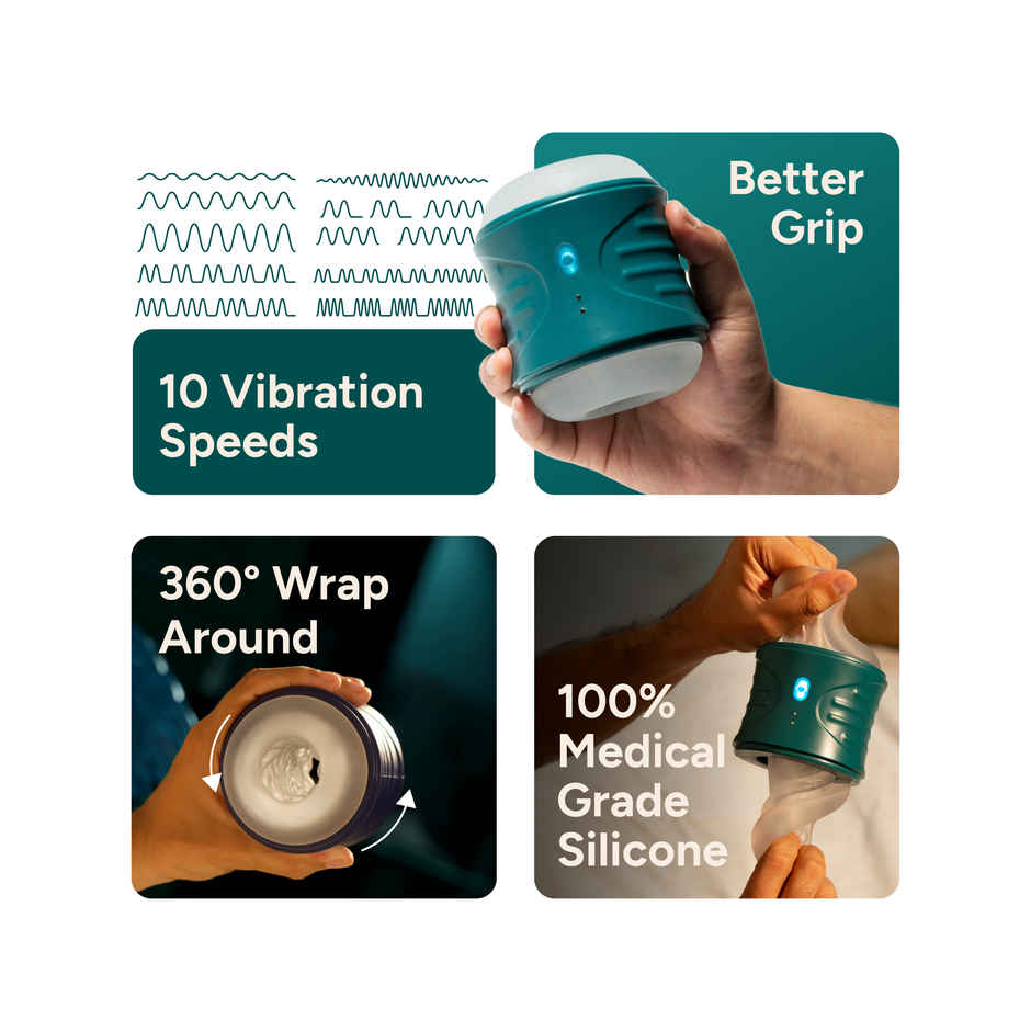 MyMuse Edge Lifelike Vibrating Stroker Personal Massager for Men
