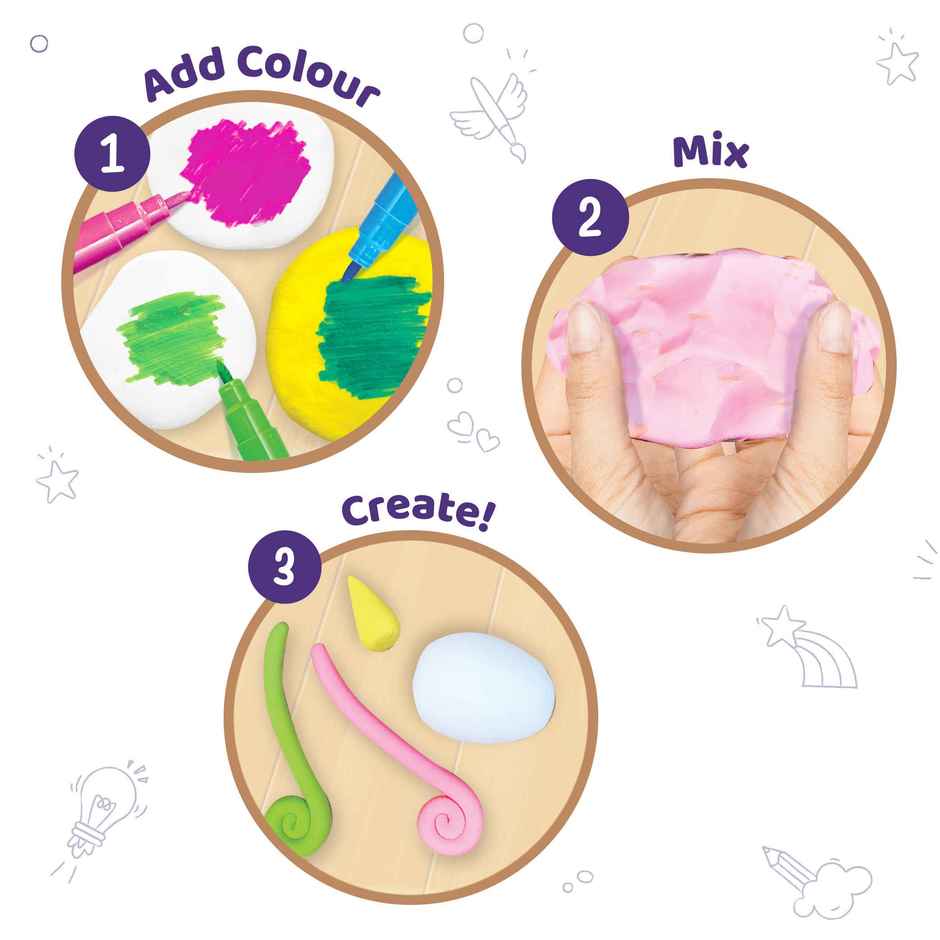 Imagimake Magic Clay - Unicorn | Creative Modeling Toy | Fun Art Craft for Kids