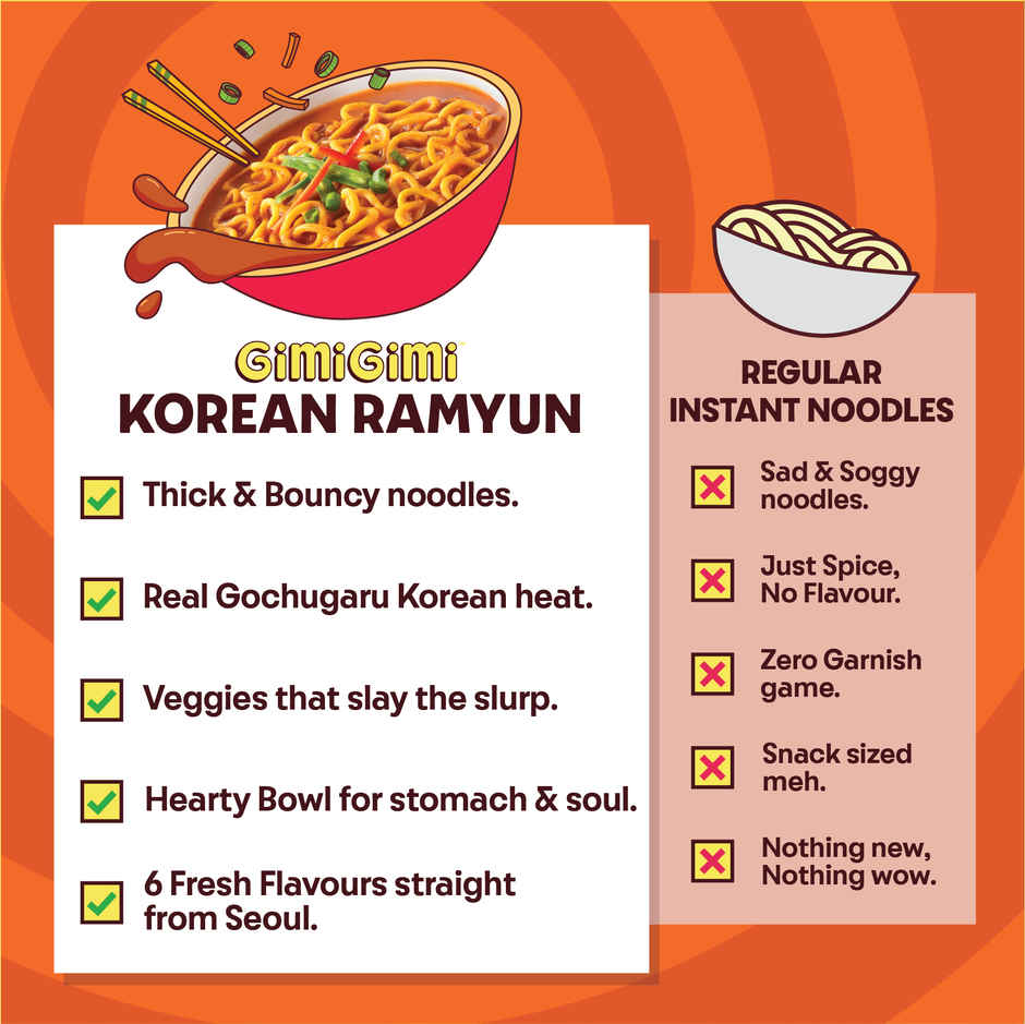 Gimi Gimi - K Curry - Veg Korean Ramen Noodles