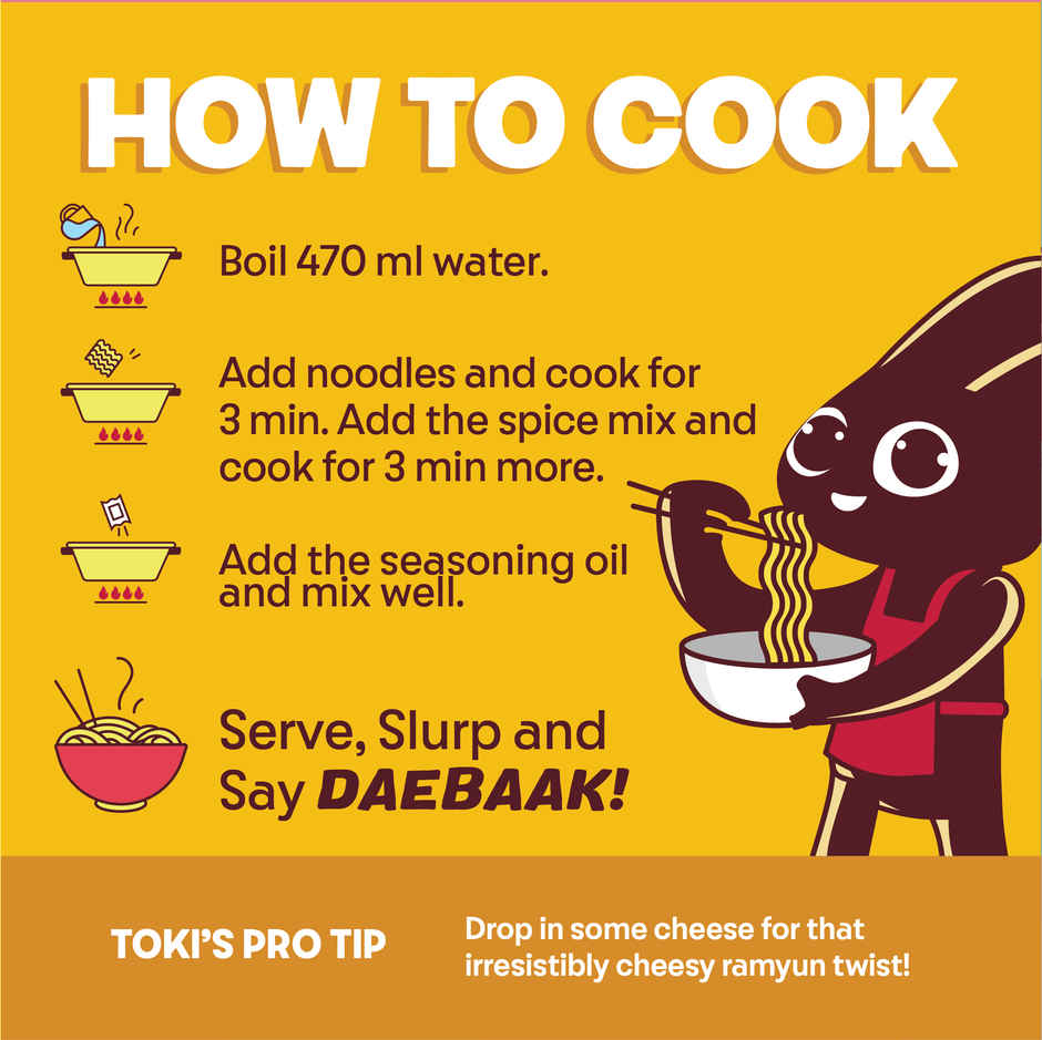 Gimi Gimi - Hot Cheese - Veg Korean Ramen Noodles