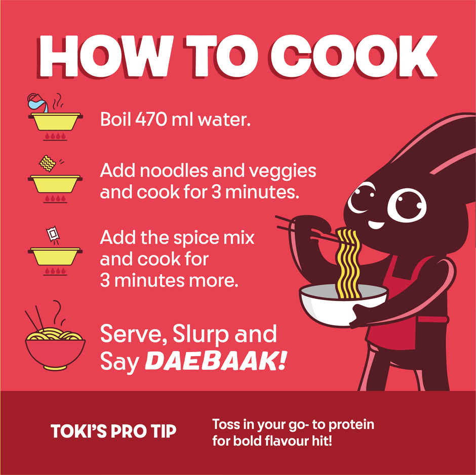 Gimi Gimi - Fiery Hot - Veg Korean Ramen Noodles