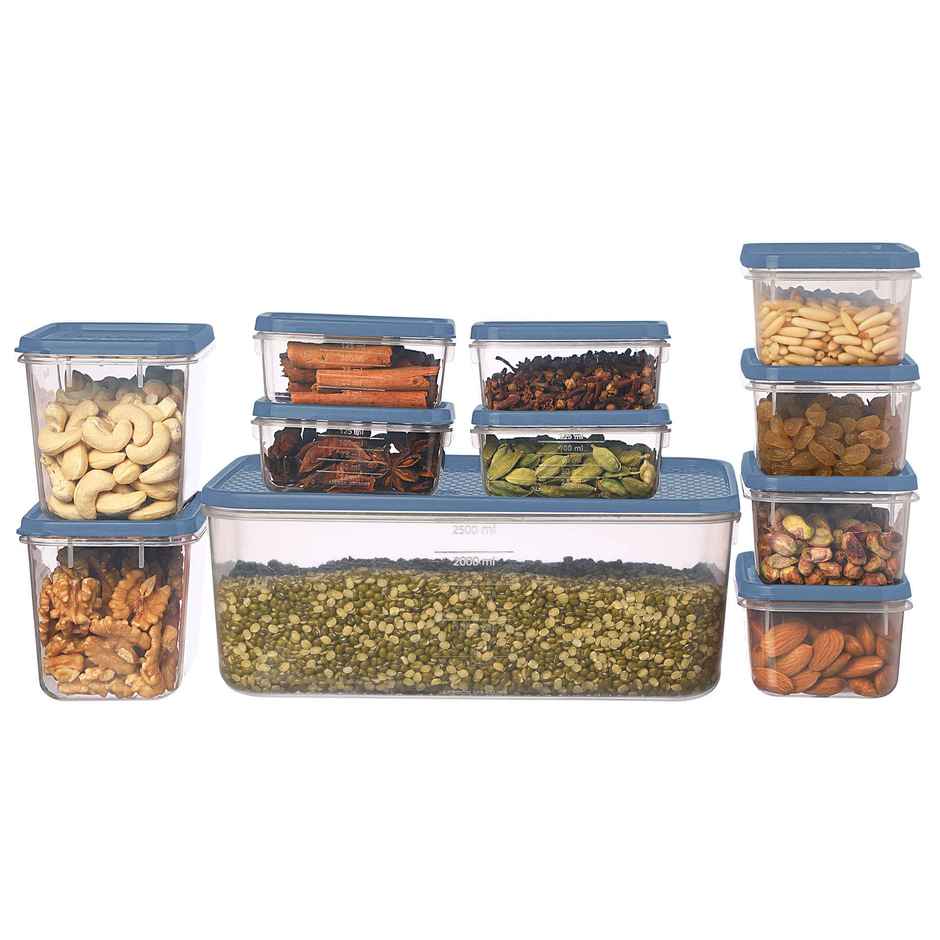 All Time Polka Storage Container Set Of 11, (5100 ml) () (11 Pc Set) (Colour May Vary)