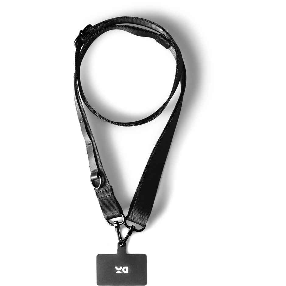 DailyObjects Black Crossbody Utility Phone Lanyard - Strap