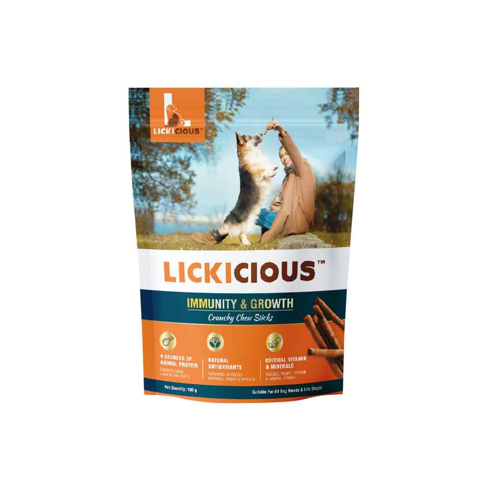LICKICIOUS Dog Treats for Growth & Immunity | Duck - Fish - Chicken & Egg