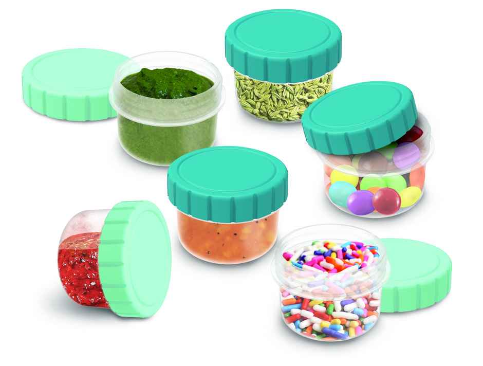 All Time Dip Containers Set Of 6, (25Ml X 6) (Colour May Vary)