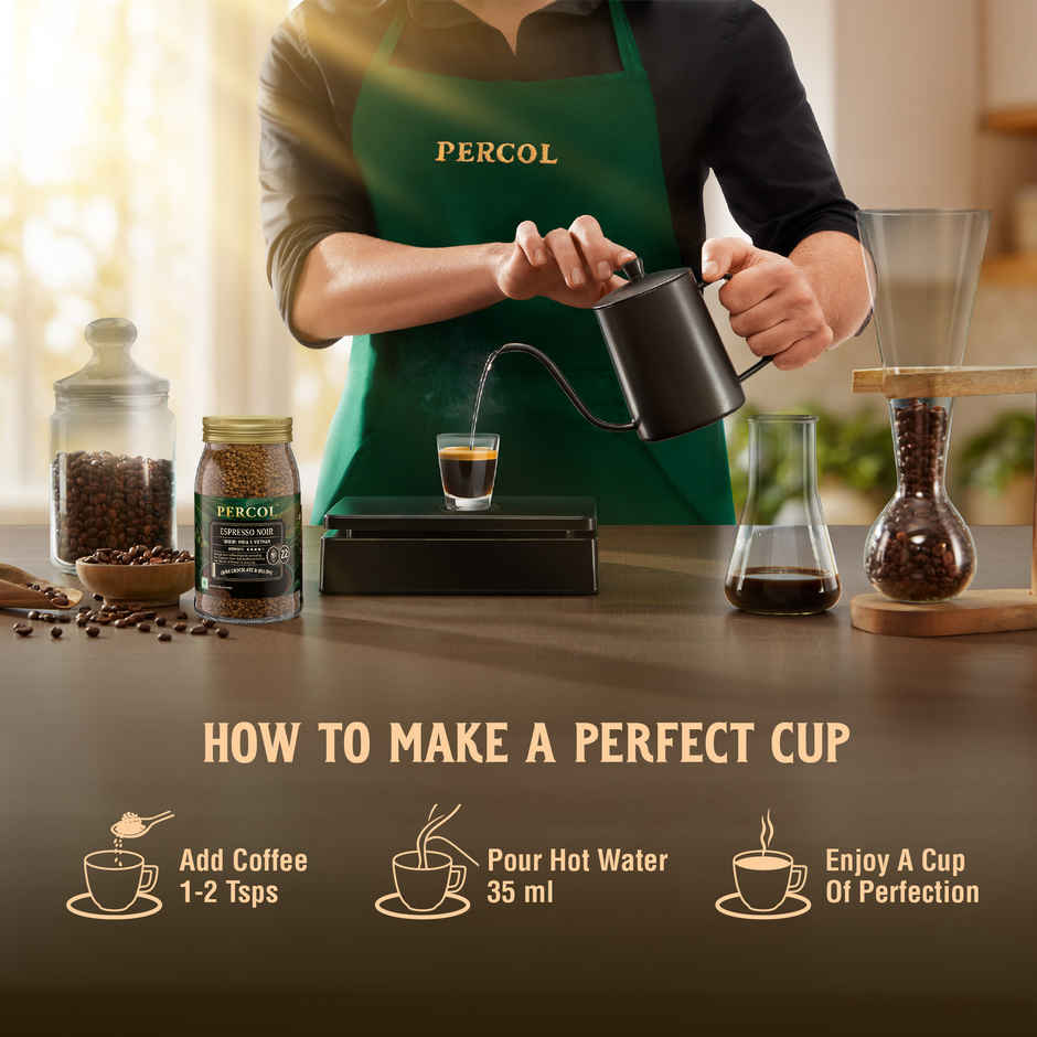 Percol Premium Instant Coffee Espresso Noir Intensity 4/5
