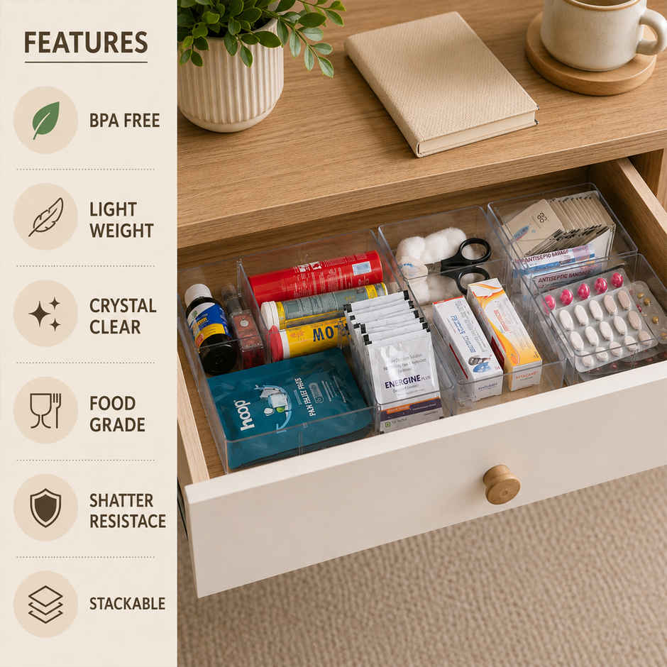 Steelo Divider Tray Set | 1 Big, 1 Medium, 2 Small