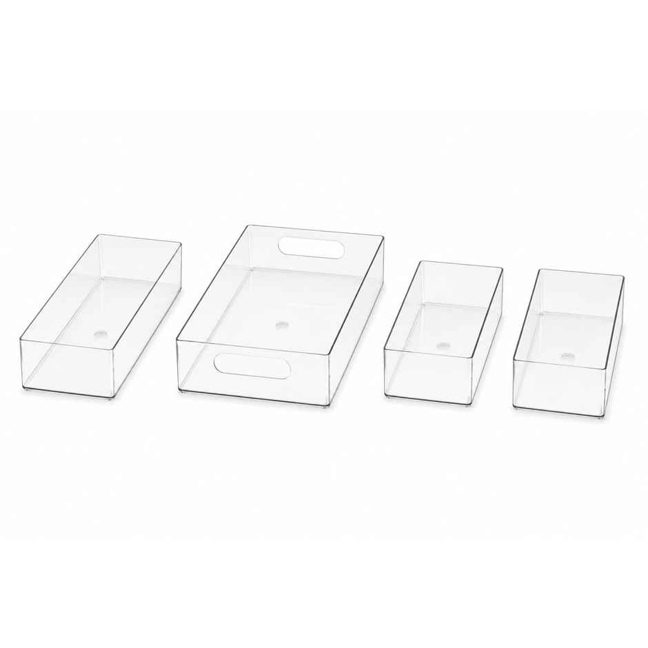 Steelo Rectangular Organizer Set | 1 Big, 1 Medium, 2 Small
