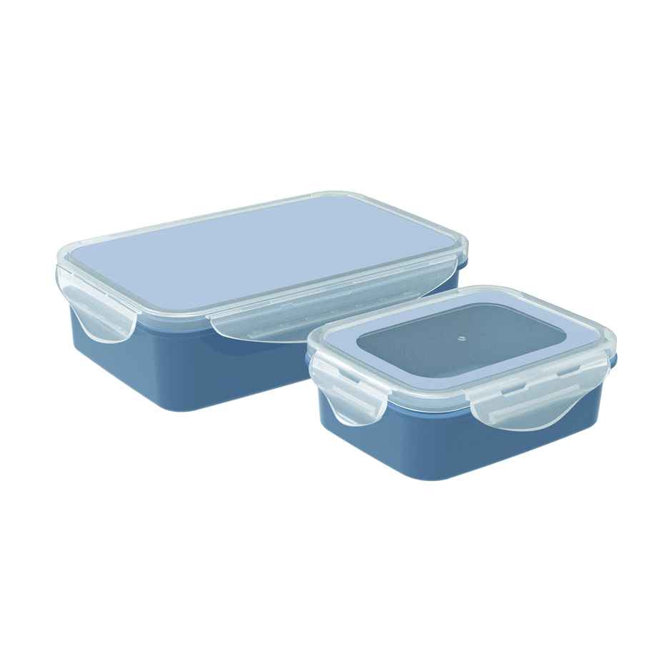 All Time Lock & Safe Storage Container Set Of 2, ( 800 ml X 1, 180 ml X 1 ) (Colour May Vary)