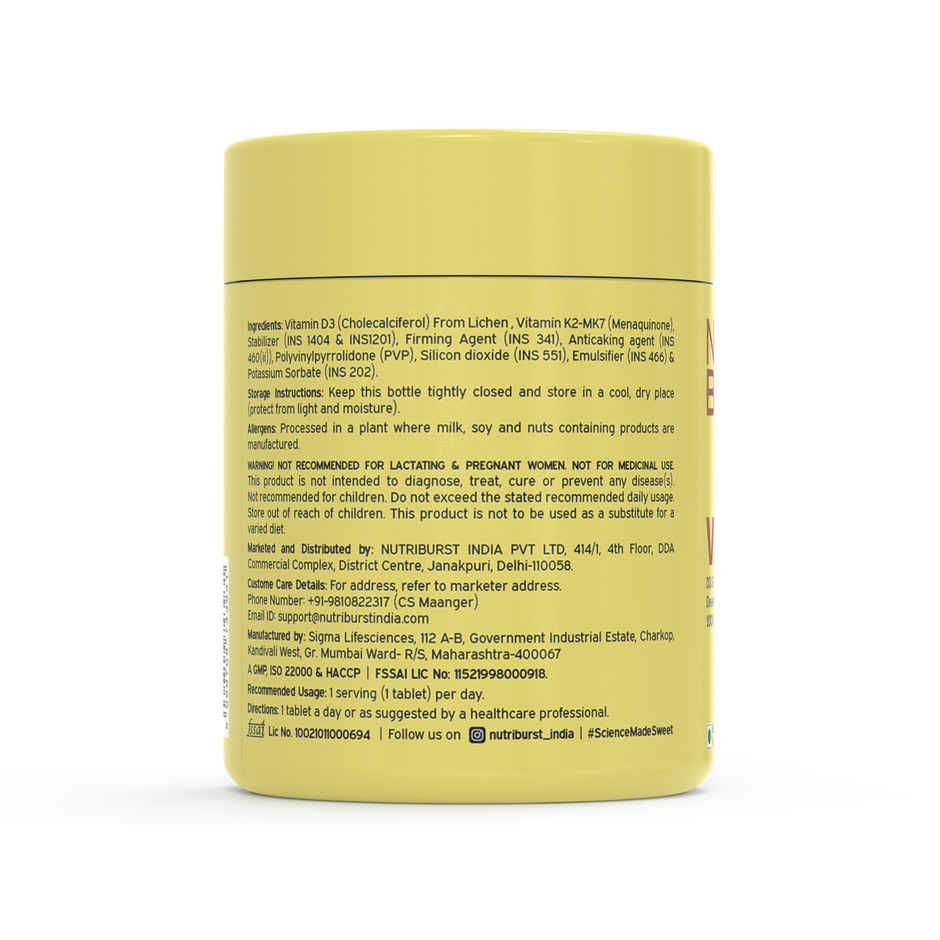 Nutriburst Vitamin D3 + K2 Tablets