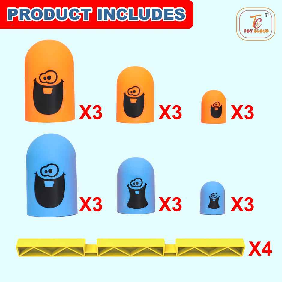 Toy Cloud Tic Tac Toe Gobble Game Cartoon Character Pieces with Durable Grid Board