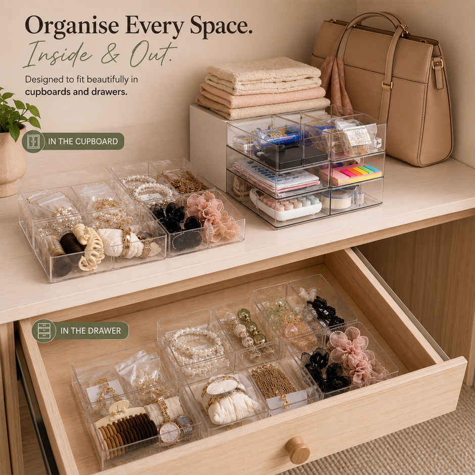 Steelo Divider Tray Set | 1 Big, 1 Medium, 2 Small