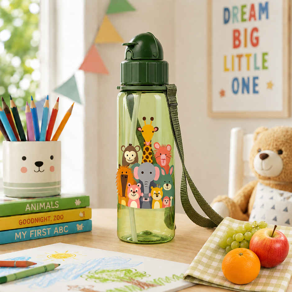 Steelo SipKid Bottle | Green with Print | 530 ml
