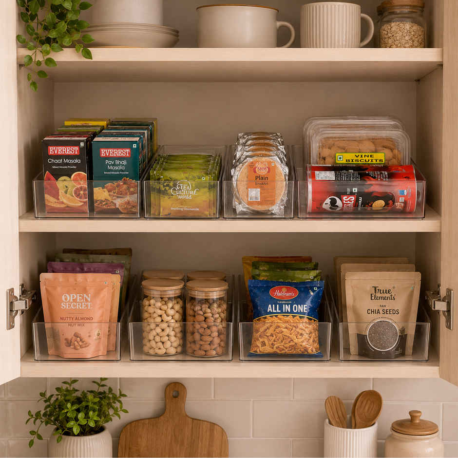Steelo Rectangular Organizer Set | 1 Big, 1 Medium, 2 Small