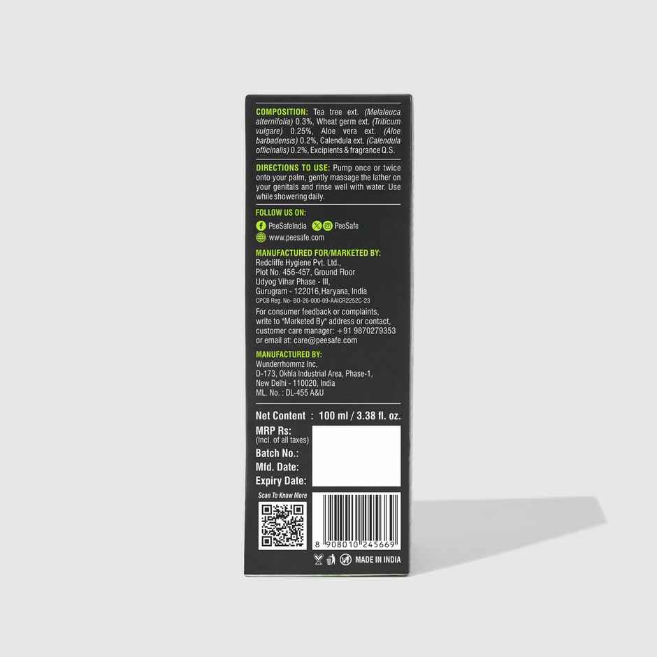 Pee Safe Natural Intimate Wash for Men | Dermatologically Tested