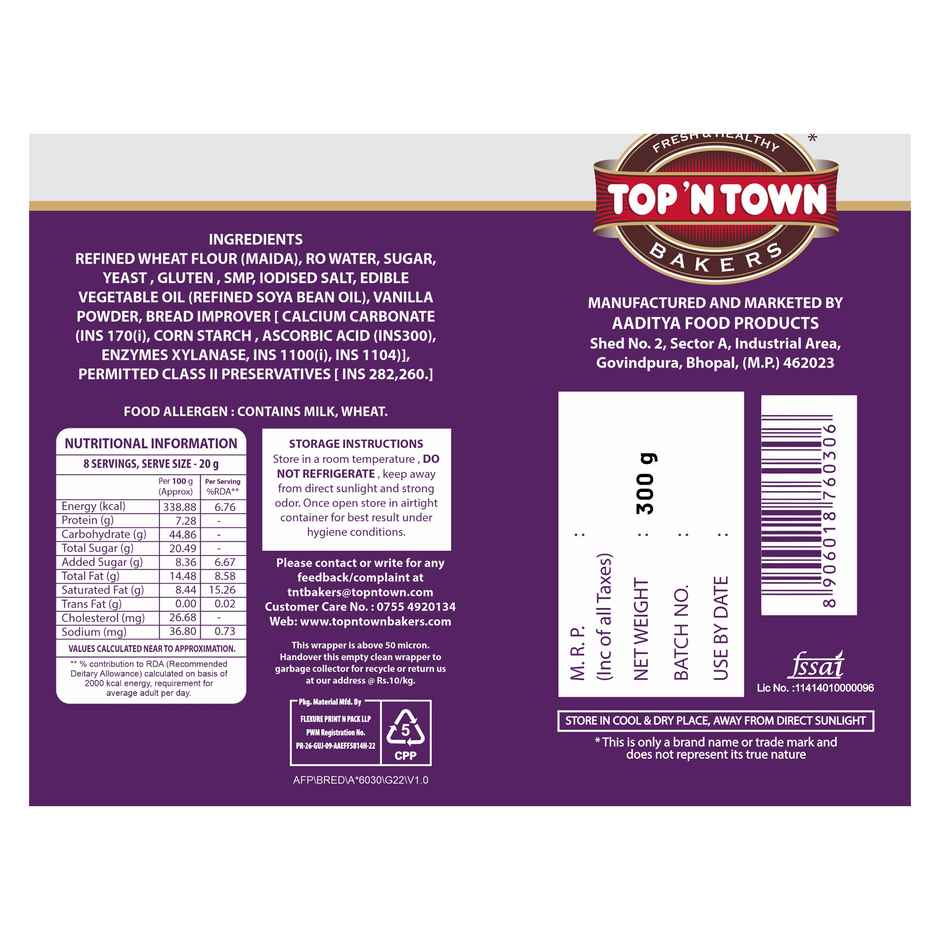 Top N Town Bread Sweet Milk