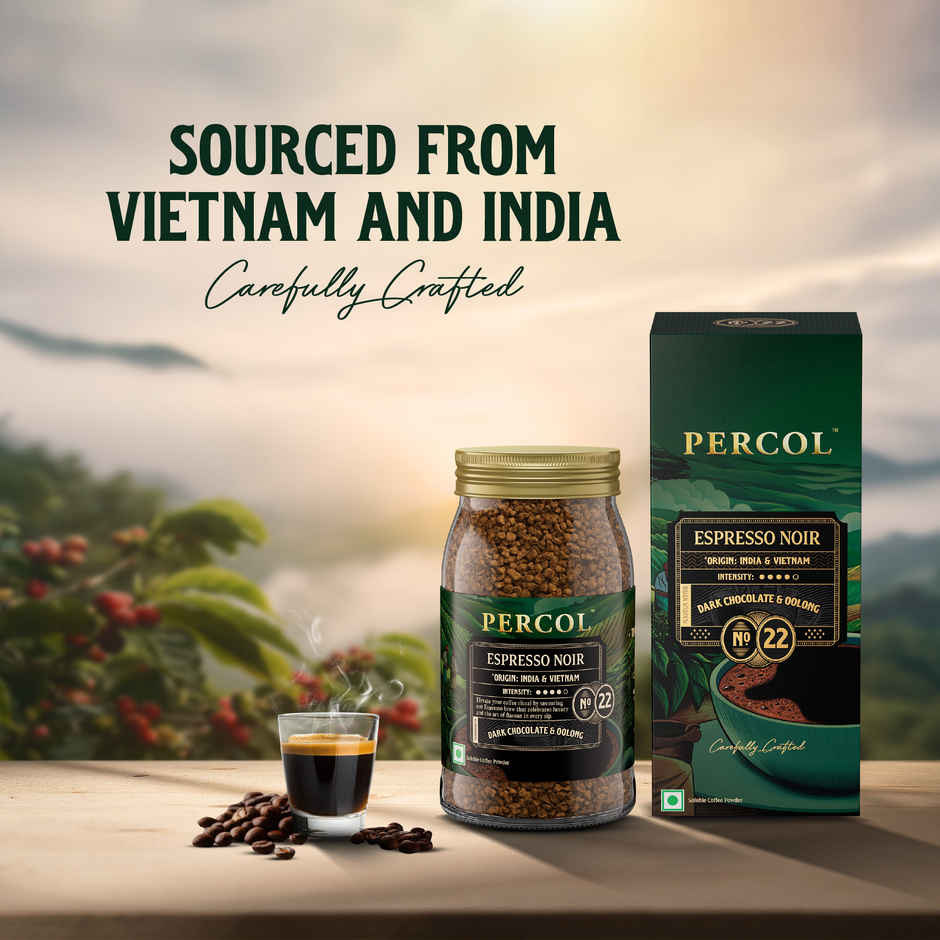 Percol Premium Instant Coffee Espresso Noir Intensity 4/5