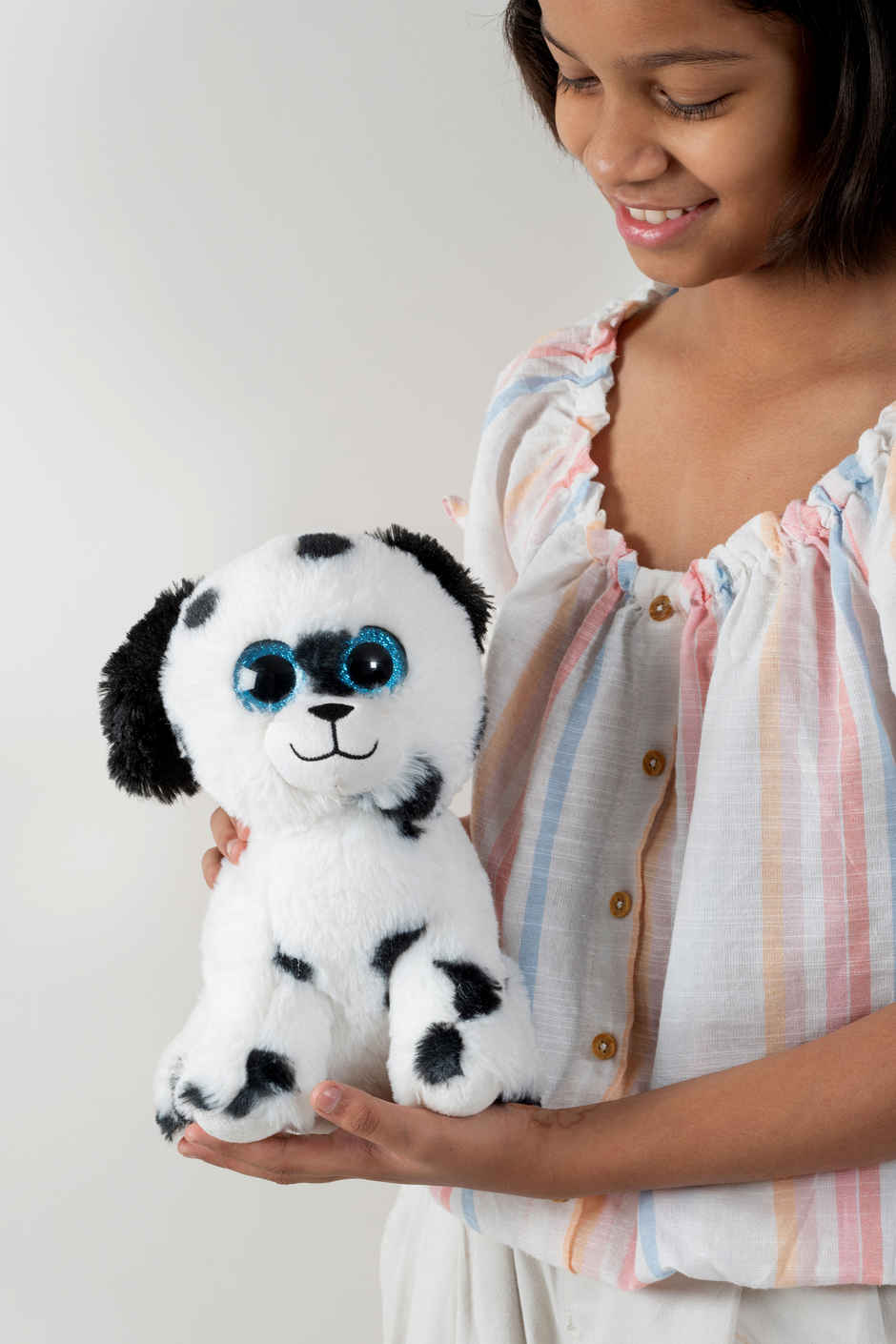 Dimpy Stuff Big Eye Dalmitian Dog 23Cm Black & White