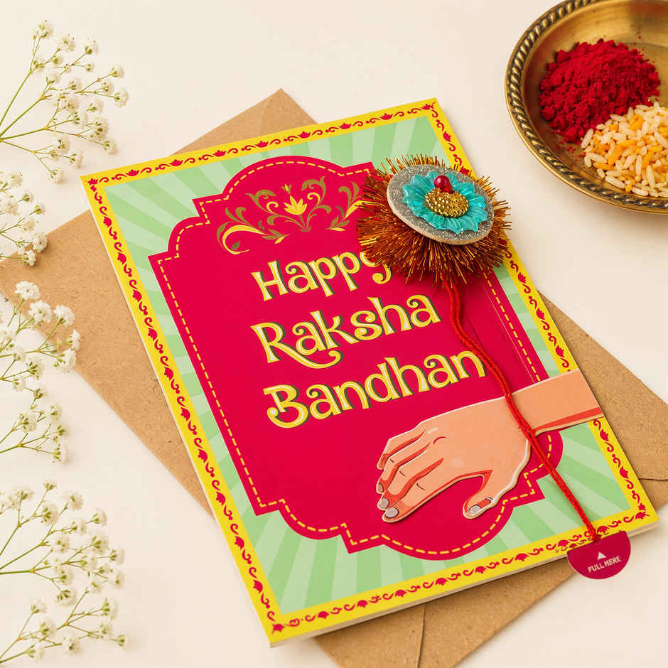Pull Card Rakhi | Pull Card Surprise | Pack of 1 | Oye Happy