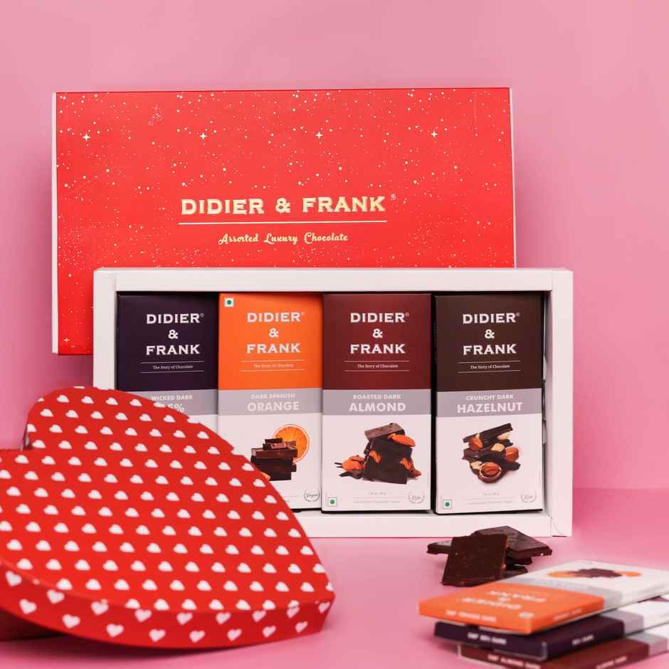 Didier & Frank Assorted Dark Chocolate Gift Box | 4 Premium Dark Chocolates