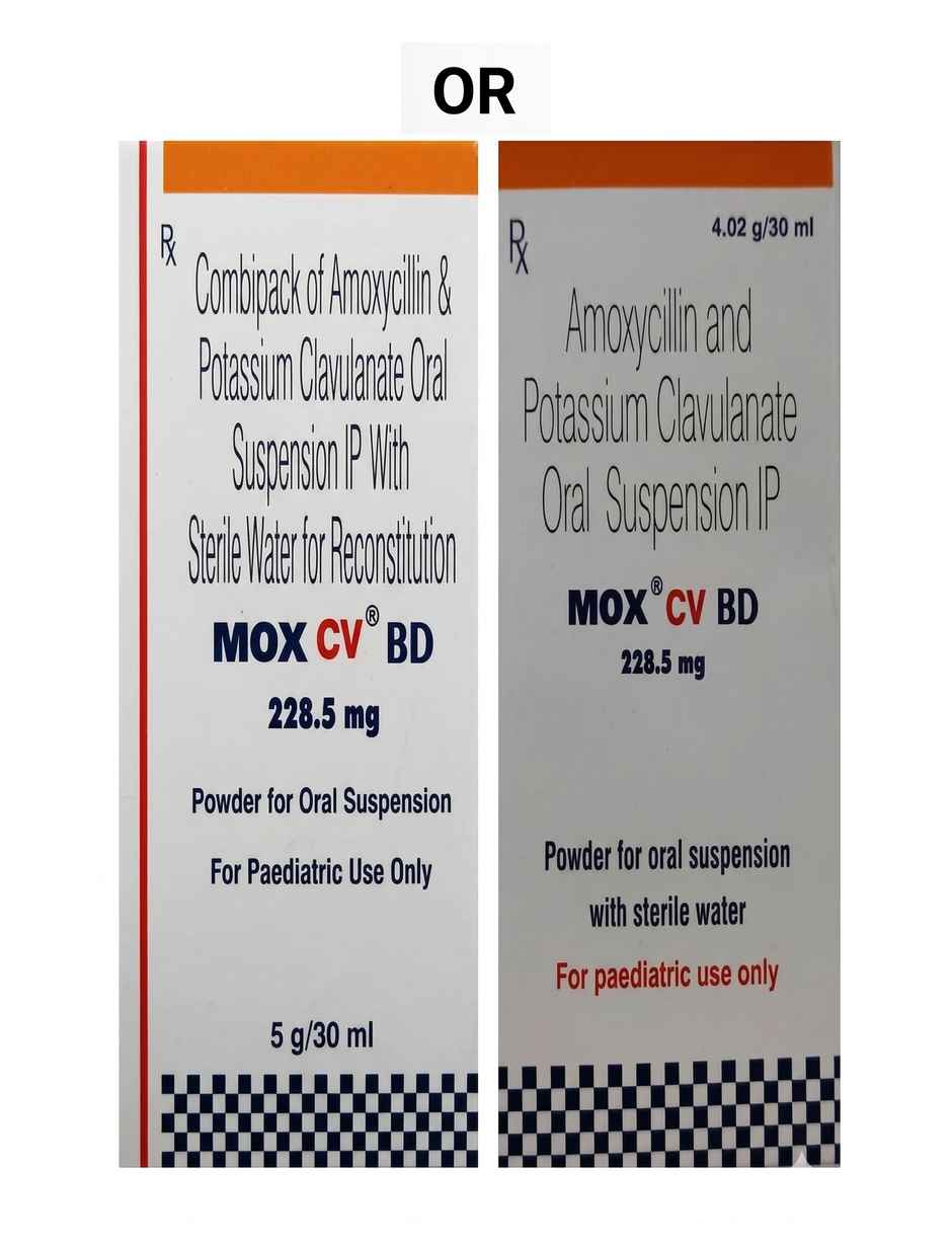 Mox CV BD 228.5mg Powder for Oral Suspension