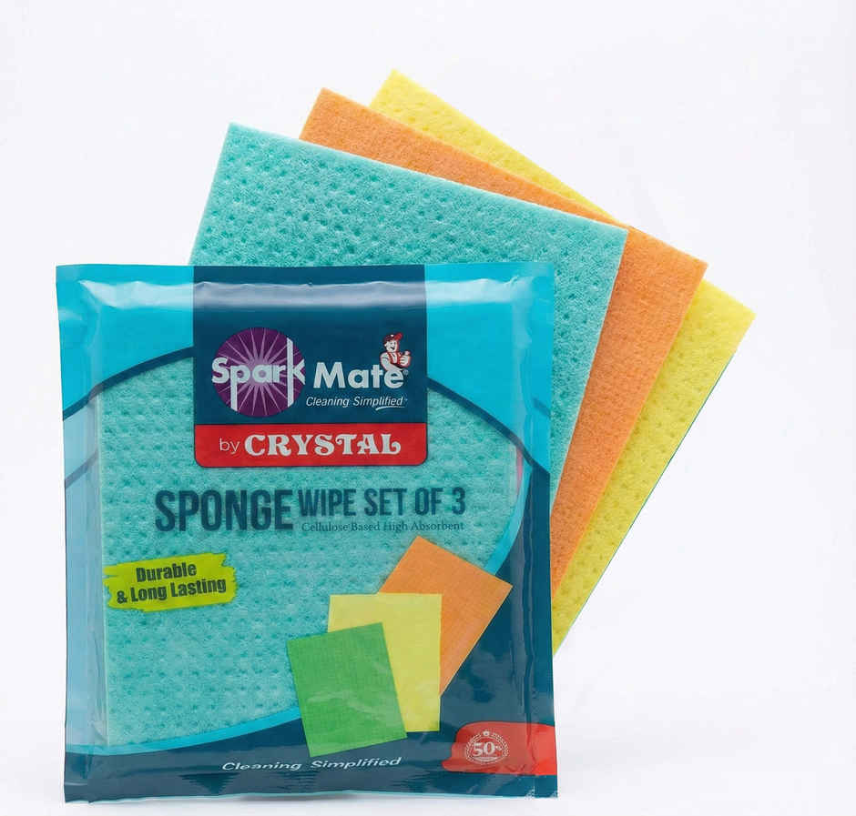 Sparkmate By Crystal Sponge Wipes Set Of 3