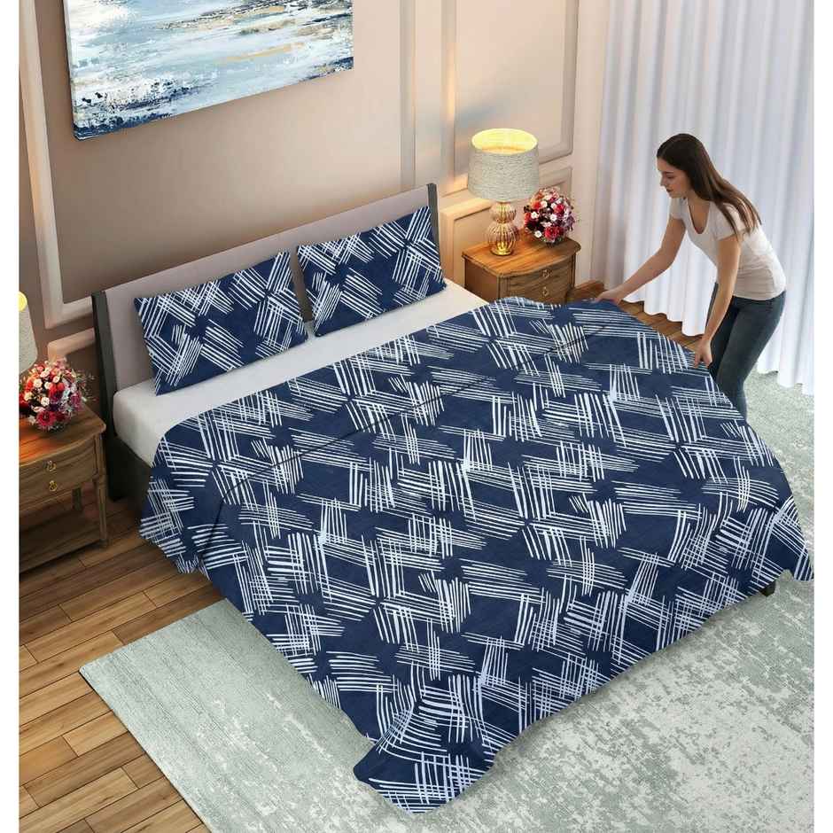 Dream Living 115 GSM Double Bedsheet Set |220 x 240 cm| With 2 Pillow Covers