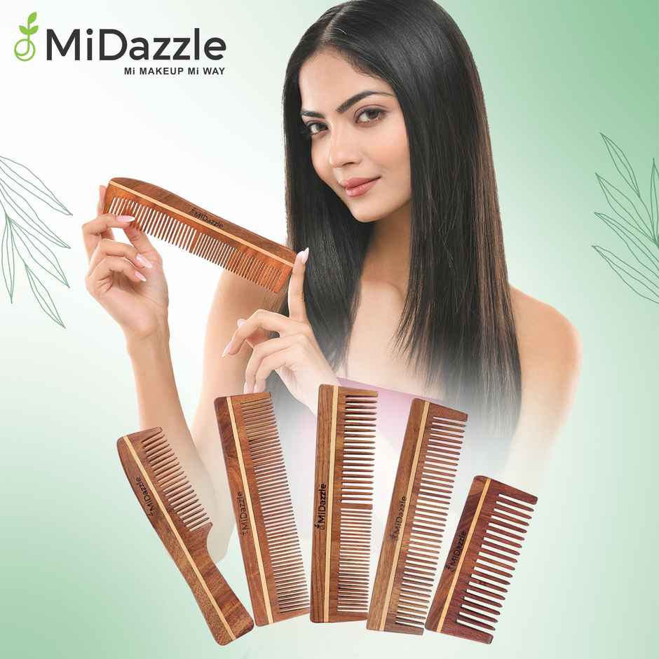 Midazzle Natural Handcrafted Sheesham Rosewood Hair Comb | MIRC2003
