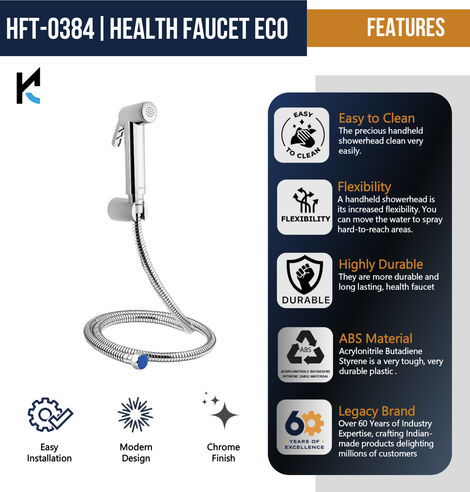 Kamal Health Faucet Eco | With 1 m Ss Tube Health Faucet