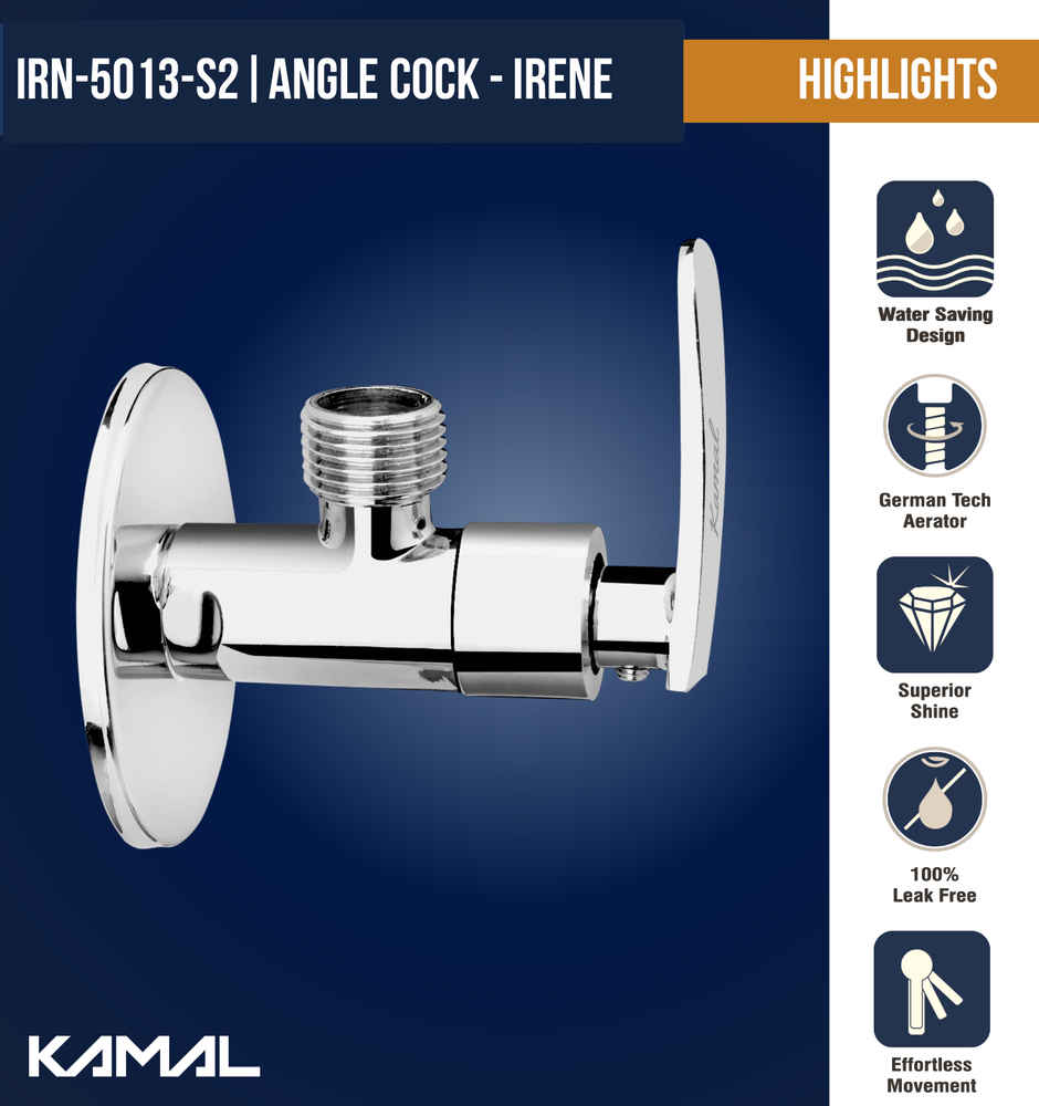 Kamal Angle Cock - Irene | Set Of 2 | Irn-5013-S2 Angle Cock Faucet