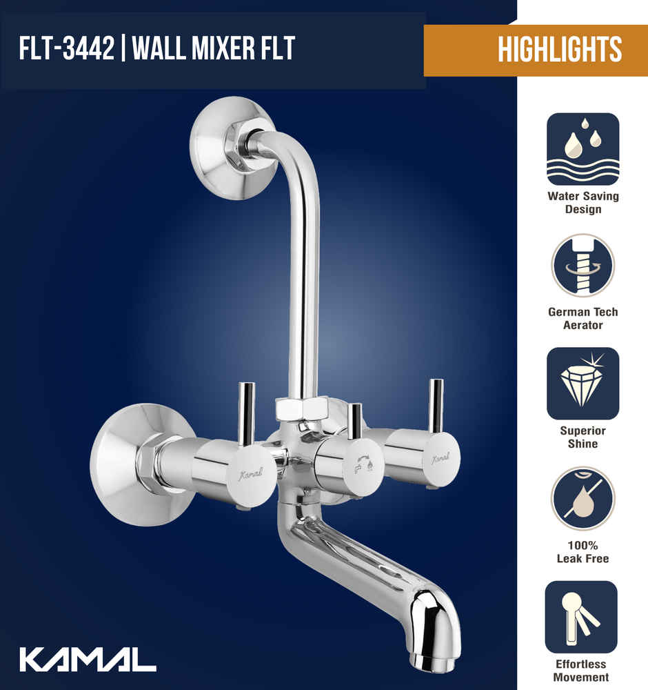 Kamal | With Bend Flt Mixer Faucet