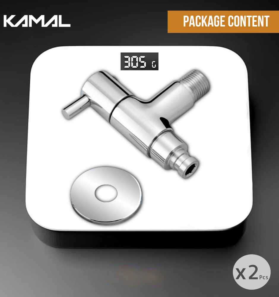 Kamal Washing Machine Tap - Sleek | Set Of 2 Nozzle Cock Faucet