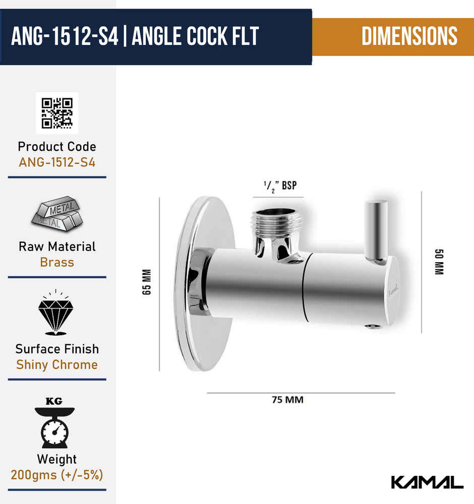 Kamal Flt | Set Of 4 Angle Cock Faucet