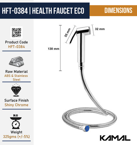 Kamal Health Faucet Eco | With 1 m Ss Tube Health Faucet