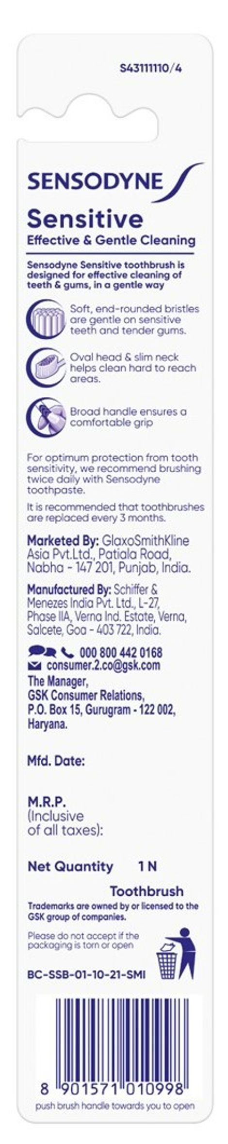 Sensodyne Sensitive Toothbrush with Soft Round Bristles - Assorted