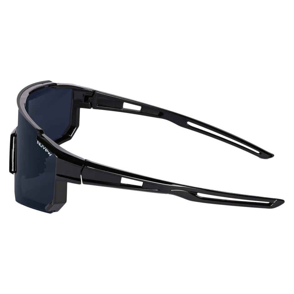 NuVew Unisex Sports Riding Sunglasses | Black - Large