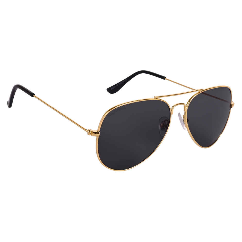 NuVew Unisex Aviator Sunglasses | Gold and Black - Medium