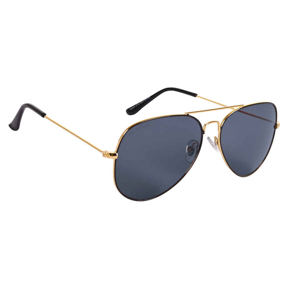 NuVew Unisex Aviator Sunglasses | Gold and Black - Medium
