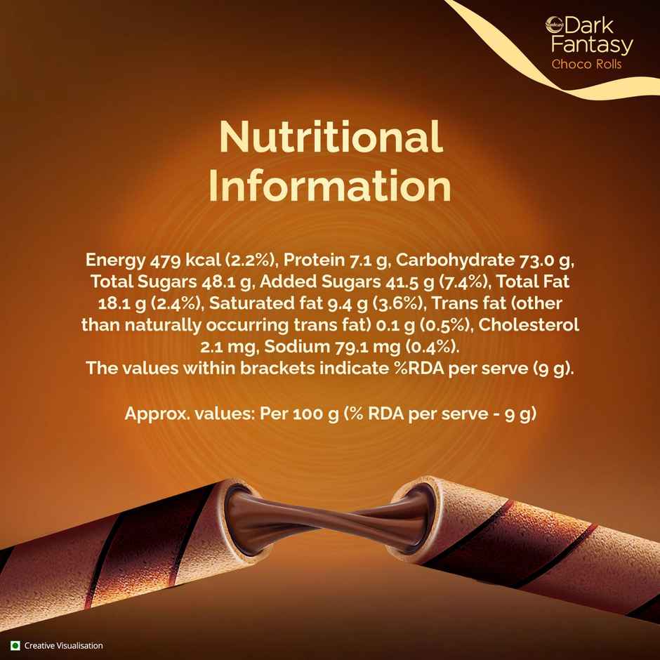 Sunfeast Dark Fantasy Choco Rolls | Crunchy Wafer Rolls