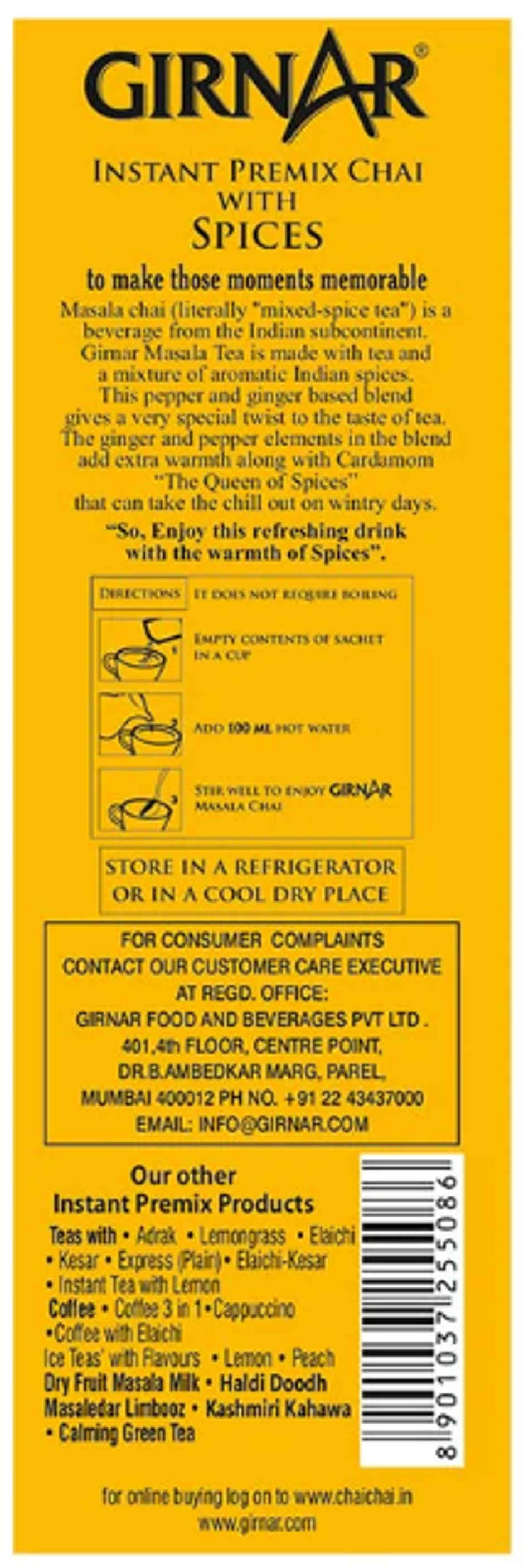 Girnar Masala Chai Instant Tea Premix