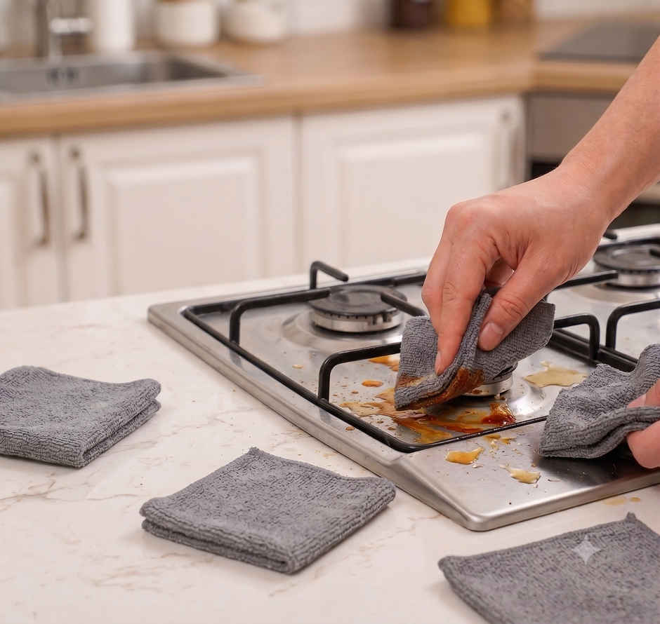 Saffron Microfiber Kitchen Towel Roll | 20 Pulls | Reusable