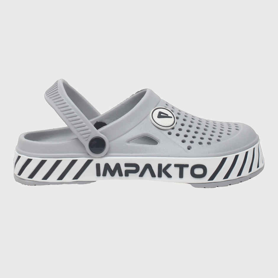 Impakto Men's Grey Slide Wave Clog & Slippers UK - 6