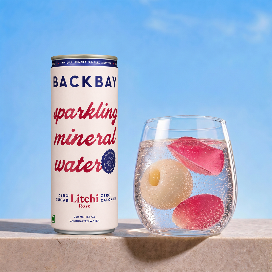 Backbay Litchi Rose Sparkling Mineral Water