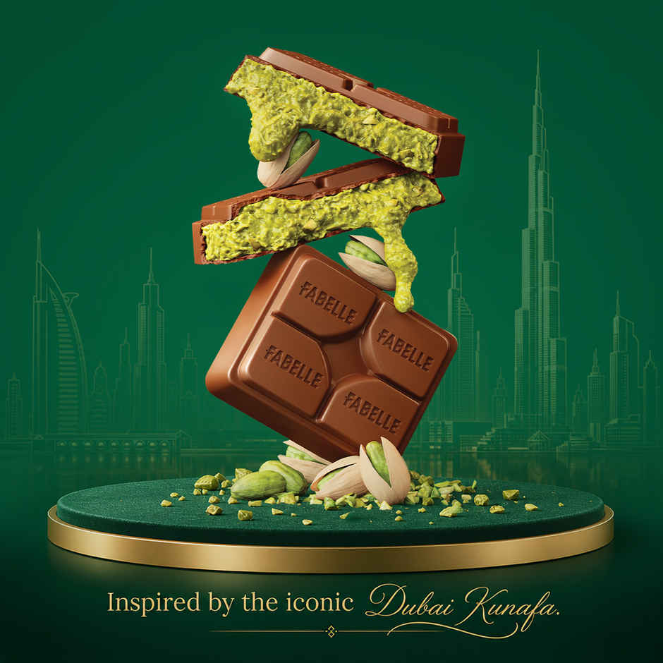 Fabelle Kunafa Milk Chocolate Crispy Kunafa and Rich Pistachio Creme